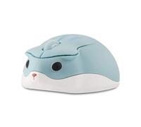 3C Kingdom MC230-L Cute Animal Hamster Shape Wireless Silent Mouse Cartoon Mini Portable Travel Mute 1200DPI Novelty Optical Unique Small Cordless Quiet Mice for Computer Laptop PC for Kids Gift,Blue