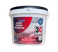3C Sealants Liquid Jacket Liquid Rubber Membrane - 6kg Grey | Ready-to-Use Waterproofing Sealer | Highly Elastic Polymer for Roofs, Walls, Basements, Bathrooms, Floors & More