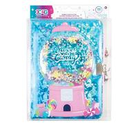 3C4G: Bubble Gum Glitter Locking Journal with Pen - 192 Pages, Take Notes-Design-Sketch, Three Cheers for Girls, Tweens & Kids Ages 6+