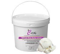 3CAYG 5lb Pail White Refined Shea Butter Deoderized Skin and Hair Body Butter Use for Soapmaking and Whipped Body Butter