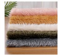 3cm Long Pile Fun Faux Fur Fabric Material, Synthetic Fur Shaggy Faux Fur Fabric, 50x160cm for Hobbyists DIY Craft Supply, Hobby, Costume, Home Decor, Floor Decoration Mats, Shawl, Pillows (Color : W