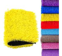 3cm Thick Realistic Artificial Grass Custom Length for Indoor Outdoor Use Pet Friendly & UV Resistant for Balcony Garden Backyard Yellow 39x98 IN