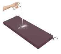 3cm Thick Seat Cushion Seat Pad, Outdoor Bench Cushion Foam Bench Cushion Waterproof Corner Bench Porch Swing Cushion with Ties for Garden Furniture,coffee,100X30X3CM