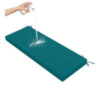 3cm Thick Seat Cushion Seat Pad, Outdoor Bench Cushion Foam Bench Cushion Waterproof Corner Bench Porch Swing Cushion with Ties for Garden Furniture,green,80X30X3CM
