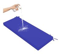 3cm Thick Seat Cushion Seat Pad, Outdoor Bench Cushion Foam Bench Cushion Waterproof Corner Bench Porch Swing Cushion with Ties for Garden Furniture,Blue,100X45X3CM