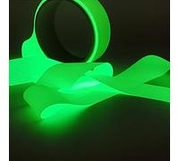 3cm x 1m,Glow In The Dark Fluorescent Linen Fabric Luminous Ribbon Party Supplies For DIY Craft Markings Spike Tape,Workplace Safety Bike Decorations(Yellow-green)