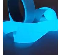 3cm x 5m,Glow In The Dark Fluorescent Linen Fabric Luminous Ribbon Party Supplies for DIY Craft Markings Spike Tape,Workplace Safety Bike Decorations(Sky blue)