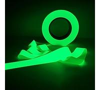 3cm x 5m,Glow In The Dark Fluorescent Linen Fabric Luminous Ribbon Party Supplies for DIY Craft Markings Spike Tape,Workplace Safety Bike Decorations(Apple green)
