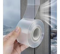 3cmx10m Clear Window Weather Sealing Tape for Winter, Waterproof Draft Excluder, Adhesive Window Sealant Tape for Doors & Windows, Energy Saving Insulation Seal Strip to Block Cold Air Wind and Dust