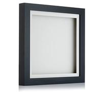 3D 1" Cube Range SQUARE Instagram Deep Box Shadow Frame Memory Box Display Case Medals White Black Oak-16x16 inch-Black