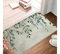 3D 1pc Super absorbent and non-slip floor mat with nature-themed leaf design for bathroom, kitchen, laundry room, bedroom-60x90cm