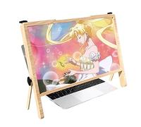 3D 21 Inch Magnifying Glass for Reading, 3X Magnifier/Magnifying Sheet Fresnel Lens(Brown)