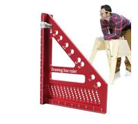 3D - 22.5-90 Degree Multi Angle High Precision Layout Marker - Triangular for Blemish and Measurement - for Dad, Husband, Engineers, Carpenters, Builders, Home and Work