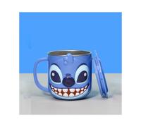 (3D) 260ml Kid Disney Stitch Cups Milk Cup Cartoon Stainless Steel Mug Christmas Gift