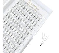 3D/4D/5D/6D/7D/8D/10D/12D Premade Fans Eyelash Extensions Pointy Thin Base 0.05 Thickness 8-14mm Volume Lash Fans Sharp Base Stable C D Curl Russian Fans Lashes Extensions (4D-0.05 -SJ-C, 9mm)