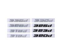 3d ABS Black Car Letters For 316d 318d 320d 323d 325d 328d 330d 335d E90 E46 F30 Emblem Lettering Sticker Accessories(Glossy Black,2008-17_320D)