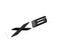 3D ABS Black Chrome Letters Compatible With Cars Rear Trunk Emblem Badge Compatible With X6 Logo Compatible With BMW X6 E71 F16 E72 G06 Stickers Lettering Accessories (Color : Glossy Black, Size : 2
