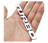 3D ABS Chrome Black Car Sticker Logo TURBO Side Badge Rear Trunk Emblem Decals For Car Sport TURBO Universal Accessories(TURBO Chrome 120mm)