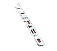 3D ABS Chrome Black Car Sticker Logo TURBO Side Badge Rear Trunk Emblem Decals For Car Sport TURBO Universal Accessories(TURBO Chrome 97mm)