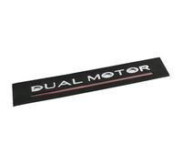 3D ABS Chrome Black Letters DUAL MOTOR Car Rear Boot Emblem Badge Sticker Decal Compatible with Model 3 Y S X Accessories(Chrome Red)