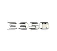 3D ABS Chrome Logo E350 Emblem 4matic Letters CDI Sticker Car Trunk Badge Compatible With Mercedes Benz E350 W213 W212 Accessories (Color : E350 Silver)