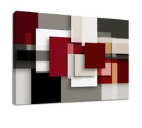 3D Abstract Geometric Canvas Wall Art 120 x 60 cm Canvas Framed Painting, Wall Prints Artwork Picture for Living Room, Bedroom, Hallway, Kitchen or Office Decor - Multicolor Square Grid Color Block