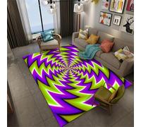 3D Abstract Geometric Stripes Carpet Rug For Living Room Bedroom Area Rug Bathmat Doormat Educational Mat Child Play Mat 160 X 230 Cm - Polyester Soft Touch Easy Clean, Stain Resistant -2714741762100