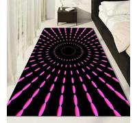 3D Abstract Geometric Texture Area Rug Floor Door Mat Carpet Bottomless Hole Optical Illusion Area Rug, Anti-Skid Non-Woven Doormat For For Living Room Bedroom Kitchen 50 X 80 Cm, Easy -556101148797