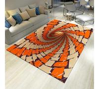 3D Abstract Texture With Stripes Area Rug Floor Door Mat Carpet Bottomless Hole Optical Illusion Area Rug, Anti-Skid Non-Woven Doormat For For Living Room Bedroom Kitchen 200 X 300 Cm, -760512253029