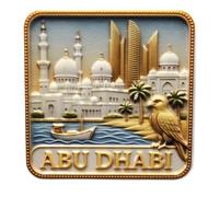 3D -ABU DHABI UAE Emirates Fridge Magnet City Souvenir Travel Memory Gift