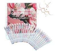 3D Acrylic Gel Pen, Acrylic Gel Pens for Coloring, Water Based Drawing Markers for Rock Fabric Stone Cards Doodle Canvas Scrapbook Paper Creative Projects