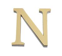 3D Acrylic Gold Letter Wall Decor, 5.9 inch Gold Letters for Wall Decor, Self-Adhesive Home Decor Letter Sign Art Sticker Decal for DIY Home Decoration for Party Hlloween Christmas (N)