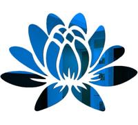 3D Acrylic Lotus Mirror Flower Wall Sticker, Self-Adhesive Removable Wall Decals For Home, Bedroom, Living Room, Bathroom