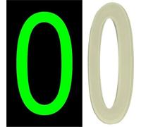3D Acrylic Luminous House Door Numbers Glow in the Dark Stick On Self Adhesive Home Signs Hotel Office Appartments Mailbox Outdoor 6cm (Number - 0)