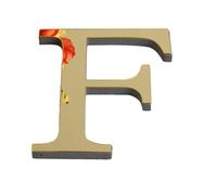 3D Acrylic Mirror Wall Sticker - Large Letters Light Gold Decorative 'To On The Farm For Wedding Party' Office Bedroom From Home