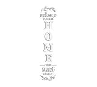 3D Acrylic Mirror Wall Stickers Set, Mirror Surface Letter Removable Wall Decal Art Stickers, Self Adhesive DIY Wall Decor for Home Living Room Bedroom [Welcome to Our Home The Sweet Family]-Silver