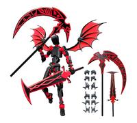 3D Action Figures - Multi Jointed Robot Model | Movable Poseable Toy with Flexible Limbs Creative Display Design for School Classroom Study Play Desktop Shelf Collection