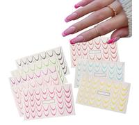 3D Adhesive Nail Tips Guides - French Adhesive Stickers for Nail - Long Lasting Colorful Tool Accessories Decorations for Family Salon Friends Women Adults Parties Toes Fingers Home