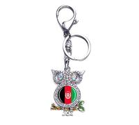3D Afghanistan Owl-Shaped Metal Keychain Keyring Souvenir Bag Decoration Men Women Pendant Accessories Gift