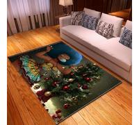 3D African Cartoon Girl Area Rug Floor Door Mat Carpet Bottomless Hole Optical Illusion Area Rug, Anti-Skid Non-Woven Doormat For For Living Room Bedroom Kitchen 100 X 150 Cm, Easy Clea -266588456583