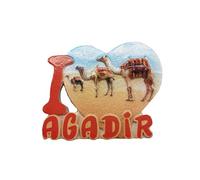3D Agadir Morocco Refrigerator Magnet Tourist Travel Souvenirs Handmade Resin Craft Magnetic Stickers Home Kitchen Decoration Fridge Magnet Collection Gift
