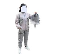 3D Air Cotton Mesh Integrated Anti Bee Suit, Beekeeping Vest, Anti Sting And Breathable Complete Set ,Full Protection(Bianco,A)