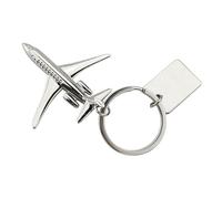3D Airplane Keyring - Aviation Style Metal Hunting Keyring Engraved Aircraft Accessory, Refined and Elegant Design | Unique Keychain with Realistic Details, Travel Gift Idea