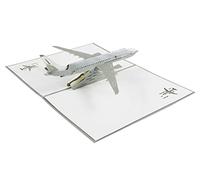 3D Airplane Pop Up Card, Airliner Greeting Card, Pilot Gift