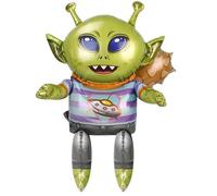 3D Alien Foil Balloon, 65cm (2 pack)