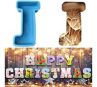3D Alphabet Silicone Molds Large Letter Epoxy Molds for Resin 6 Inch DIY Resin Casting Letter Moulds Chocolate Baking Molds for Birthday Wedding Party Christmas Art Craft Ornaments (J)