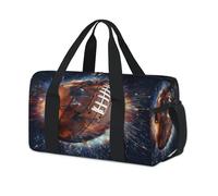 3D America Football Sport Ball Sport Duffel Bags for Kids Girls Boys Women Men Overnight Weekender Travel Bag Tote Carry Gym Casual Duffel Bags