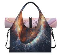 3D America Football Sport Ball Sports Duffle Bag with Shoe Compartment Weekend Overnight Bags Tote Cabin Luggage Bag for Gym Yoga Travel