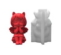 3D Angel Candle Mold, Angel Silicone for Making Resin Aromatherapy Soap Molds Silicone Soap Molds for Decoration Pillar Heart Christmas Beeswax Soy Wax