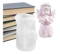 3D Angel Candle Mould - Cute Cherub Silicone Shape | Flexible Non-stick Easy Release | Large Handmade Soap Resin Molding 4 Inch | DIY U Cake Decoration